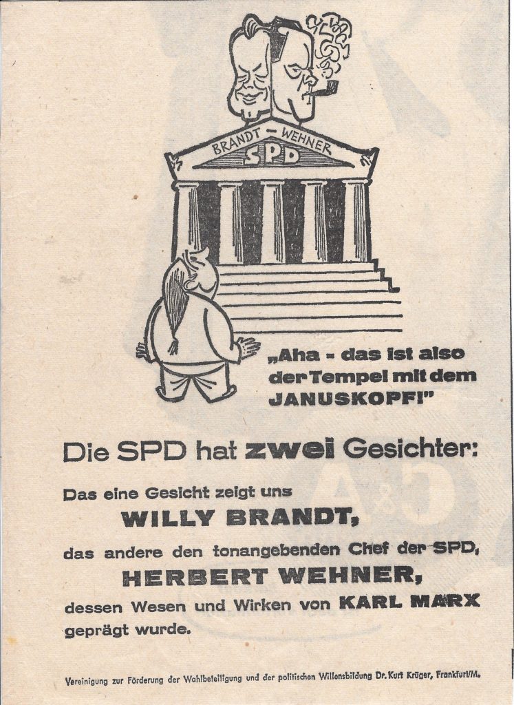 Zeitungsannonce – Die SPD Hat Zwei Gesichter – 1961 ...